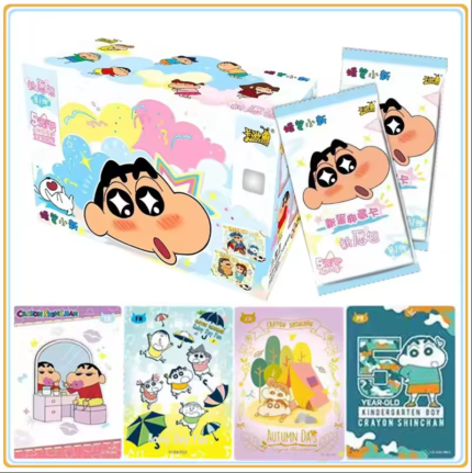 （287）KAYOU Vol.1 Crayon Shin-chan Cards New wishes Bag Anime Collection Cards Mistery Box Board Games Toys Birthday Gifts for Kids