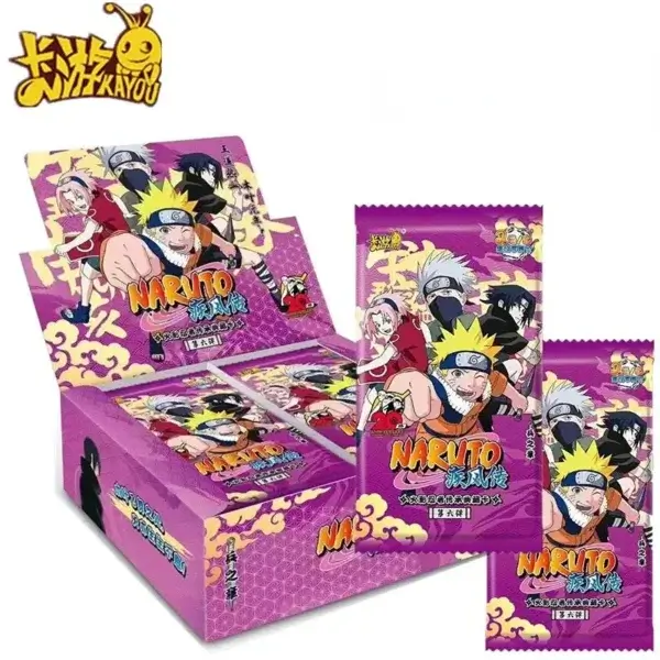 Naruto Kayou T2W6 Heritage Booster Box front view showing purple packaging and licensed logo