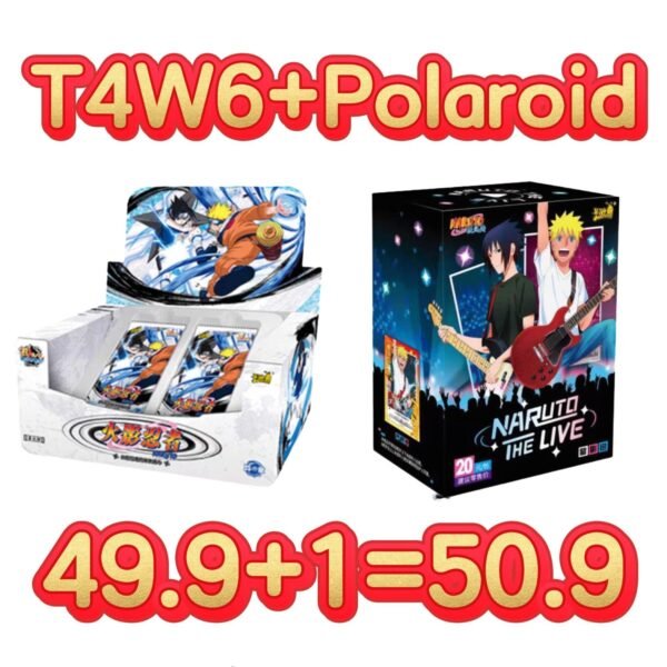 （365）Kayou Naruto T4W6(No box) + Polaroid Collection Card Bundle NO SHIP BOX