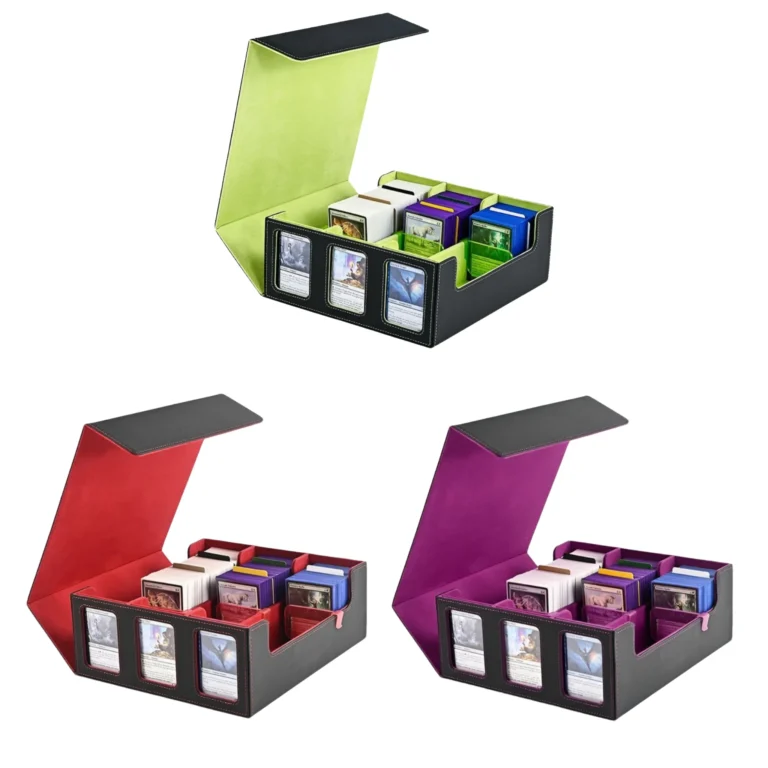 Three row window card box magnetic TCG display case black