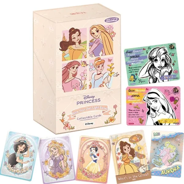 (525) Pre-order(3 days) Card.Fun-Jikashe New Disney Princess Shiny Self Collection Card Animation Cartoon High Value Blind Box Surprise Box Princess Collection Card