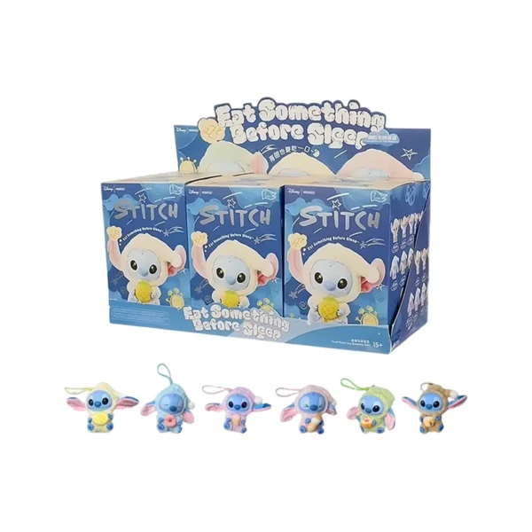 (409）Disney Stitch Eat Something Before Sleep Series of vinyl plush blind box dolls for children